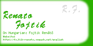renato fojtik business card