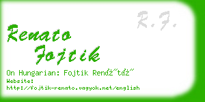 renato fojtik business card